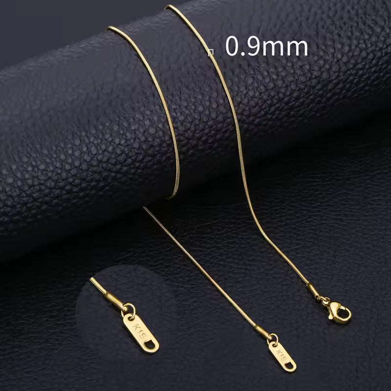 HIYEE Stainless Steel Snake Chain Necklace Chains for DIY for Women Jewelry Making Findings Pendants Lobster Clasps Wholesale