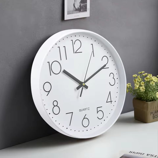 Voltsify 12 Inch Non-Ticking Battery Operated Wall Clock for Living Room, Bedroom, or Office