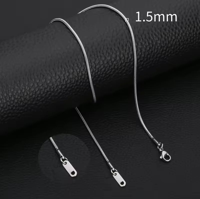 HIYEE Stainless Steel Snake Chain Necklace Chains for DIY for Women Jewelry Making Findings Pendants Lobster Clasps Wholesale