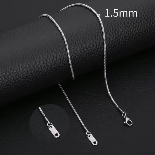 HIYEE Stainless Steel Snake Chain Necklace Chains for DIY for Women Jewelry Making Findings Pendants Lobster Clasps Wholesale