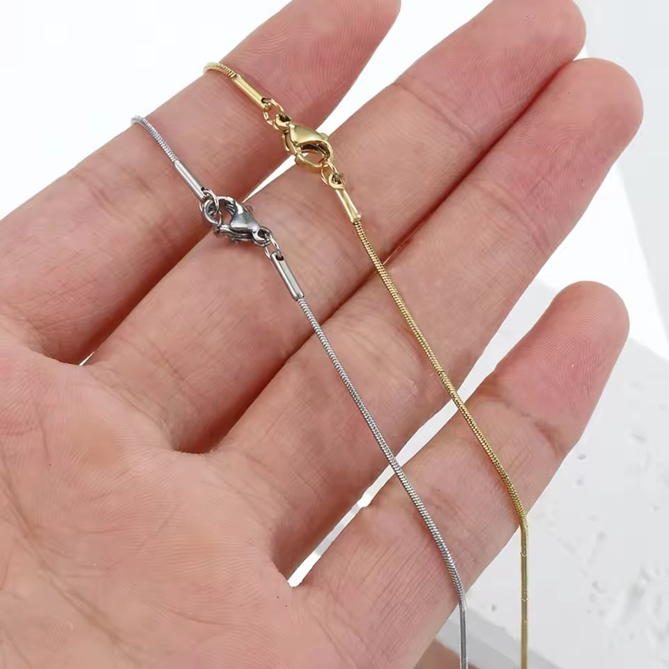 HIYEE Stainless Steel Snake Chain Necklace Chains for DIY for Women Jewelry Making Findings Pendants Lobster Clasps Wholesale