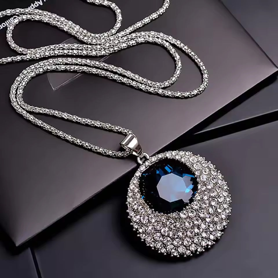 Chain Necklace Pendant Necklace Women Sweater Necklace Imitation Crystal Necklace for Women Jewelry Gifts Necklace on Neck 2023